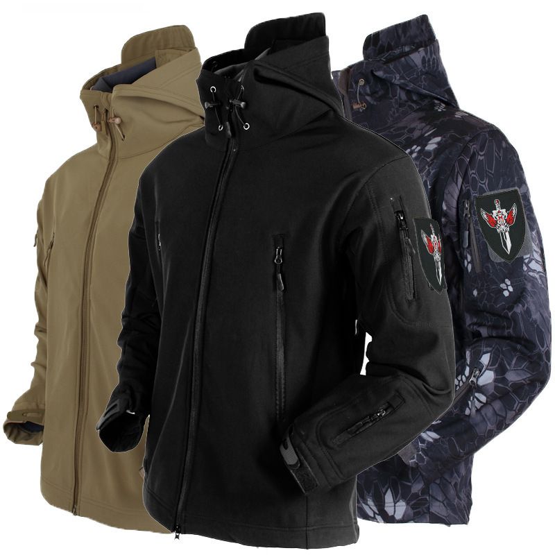 Veste de randonnée haut de gamme pour hommes-tissu Softshell en peau de requin dissimulé, veste tactique coupe-vent et imperméable pour hommes