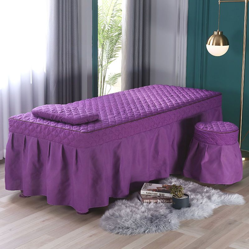 F1w nouveau couvre-lit de beauté pièce unique avec trous, couvre-lit pour Salon de beauté, Massage des pieds, bain, jupe de lit d&amp;#039;hôpital peut être utilisé