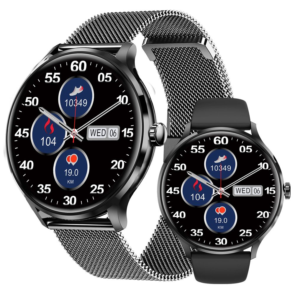 QS80 Assistant vocal ultra-mince Température corporelle Fréquence cardiaque Oxygène sanguin Rappel de cycle physiologique féminin Cadran d&amp;#039;appel Bracelet intelligent