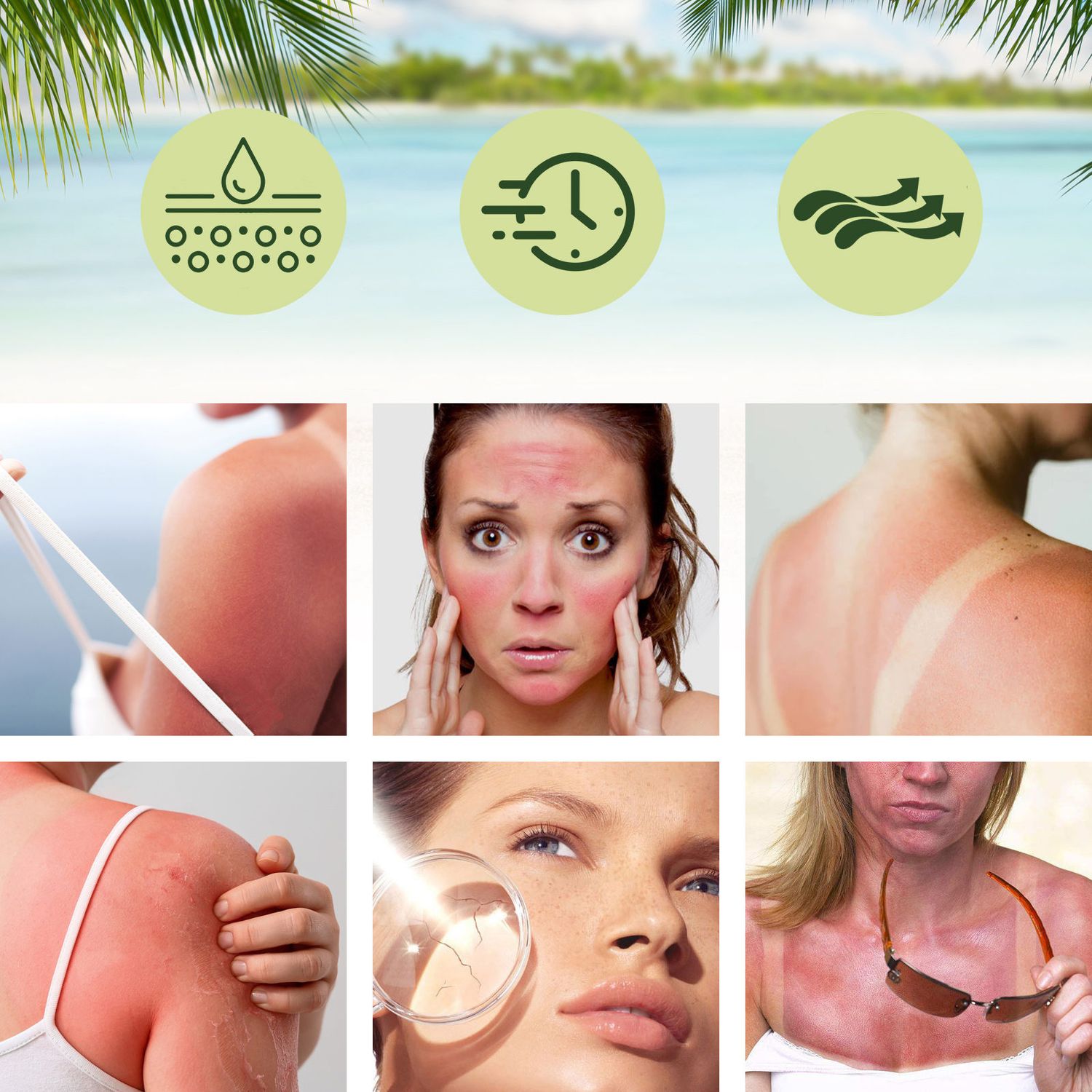 OUHOE Aloe Vera Protection Cream Crème hydratante, rafraîchissante et protectrice UV