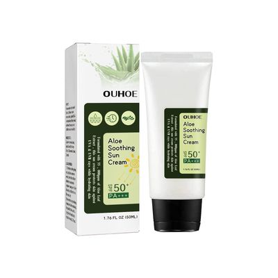 OUHOE Aloe Vera Protection Cream Crème hydratante, rafraîchissante et protectrice UV
