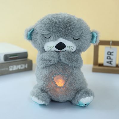 Poupée populaire pour nouveau-né, jouet de couchage, son de respiration, petite loutre, ours respirant, jouet pour bébé, éducation précoce