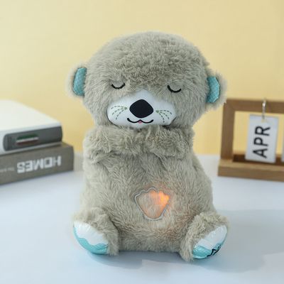 Poupée populaire pour nouveau-né, jouet de couchage, son de respiration, petite loutre, ours respirant, jouet pour bébé, éducation précoce