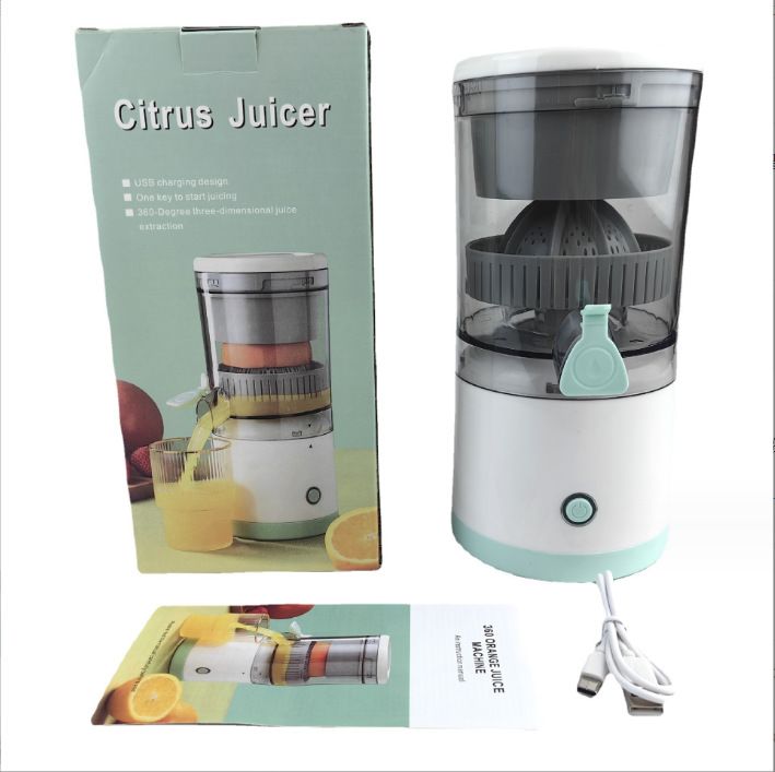 Presse-agrumes électrique multifonctionnel transfrontalier, Portable, séparation des résidus de jus, presse-Orange, presse-agrumes automatique pour fruits, Specifications: 3.7v(1500ma), Color: White green