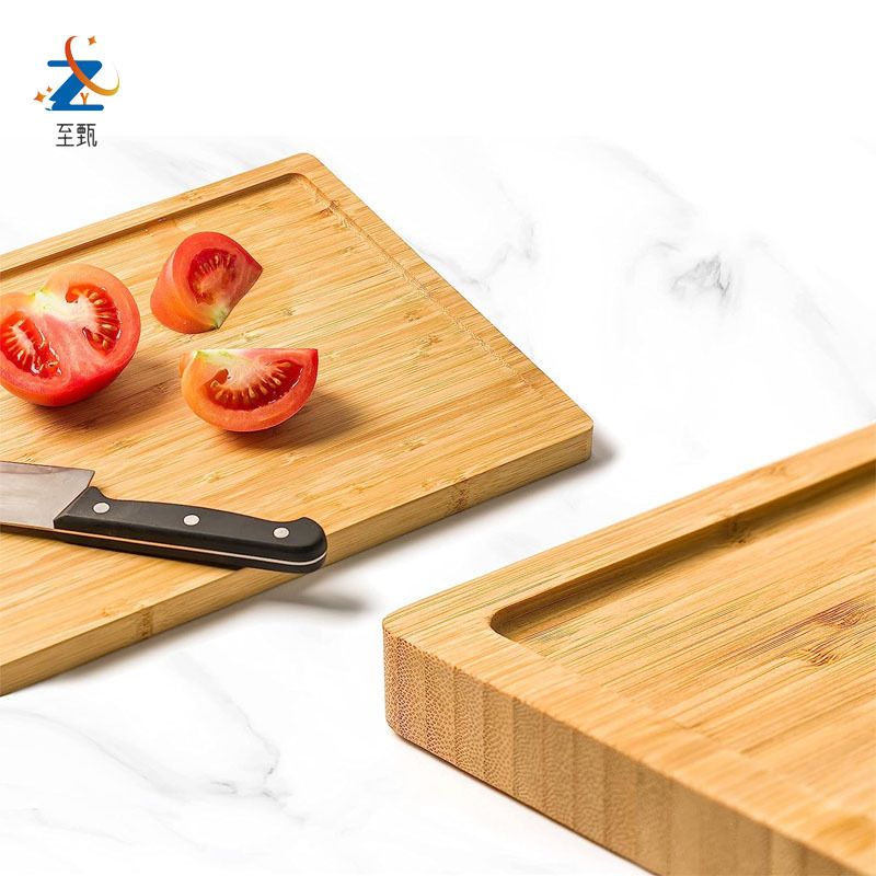 Ensemble de planches à découper en bambou avec support, rangement sur support pour planche à découper, beau et pratique