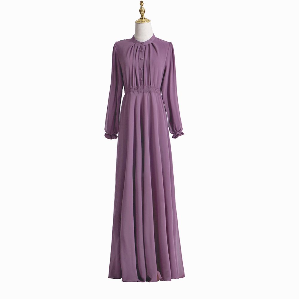 Robe pour femme, de marque Amazon Cross Border, en mousseline de soie haute densité, Color: Purple-2, Size: S