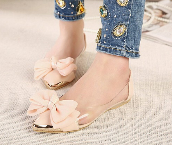 pastel pink flats