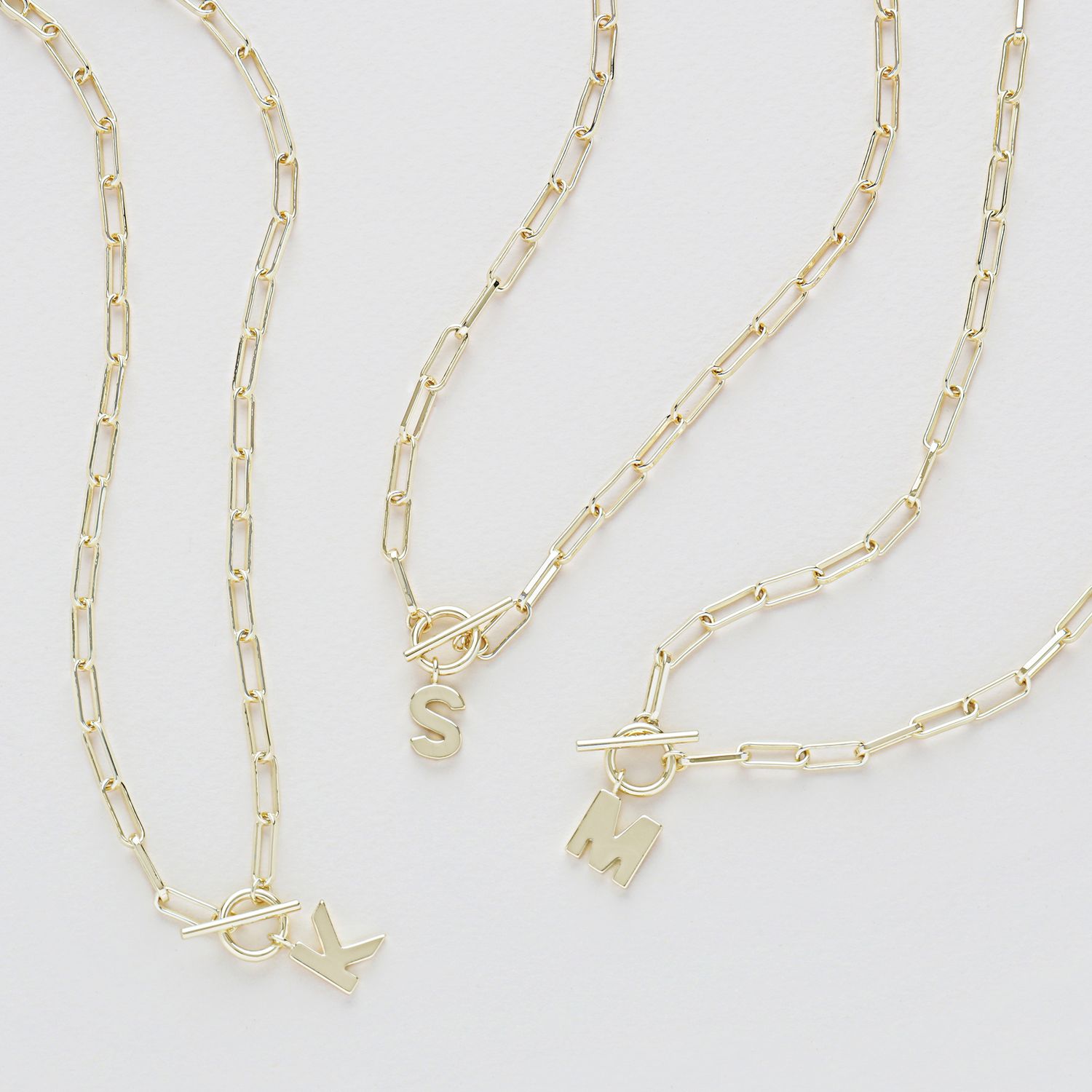 Natalie Wood Initial Necklaces GOLD