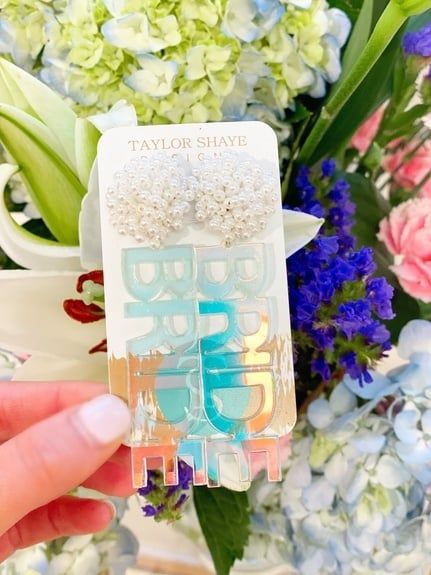 Taylor Shaye Iridescent BRIDE Earrings