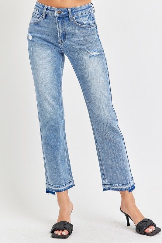 Risen MR Ankle Straight Light Denim