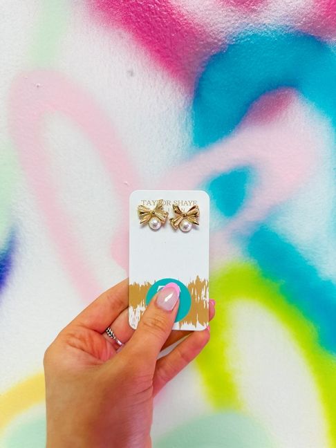 Taylor Shaye Lennox Bow Studs