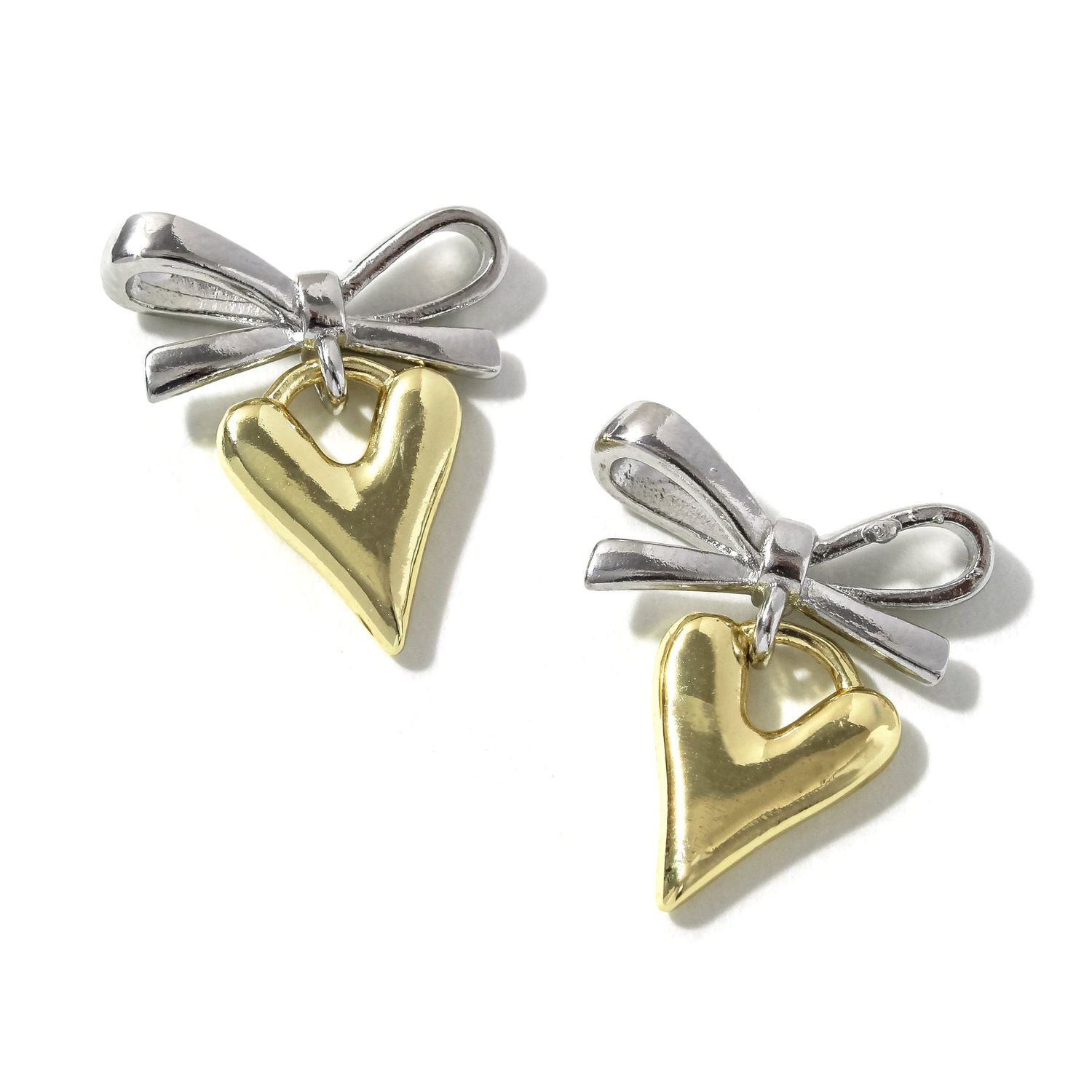 Erimish Two Tone Heart Earring