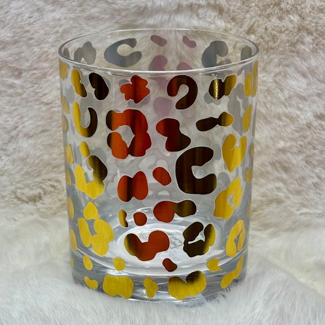 Mary Square Leopard Cocktail Glass