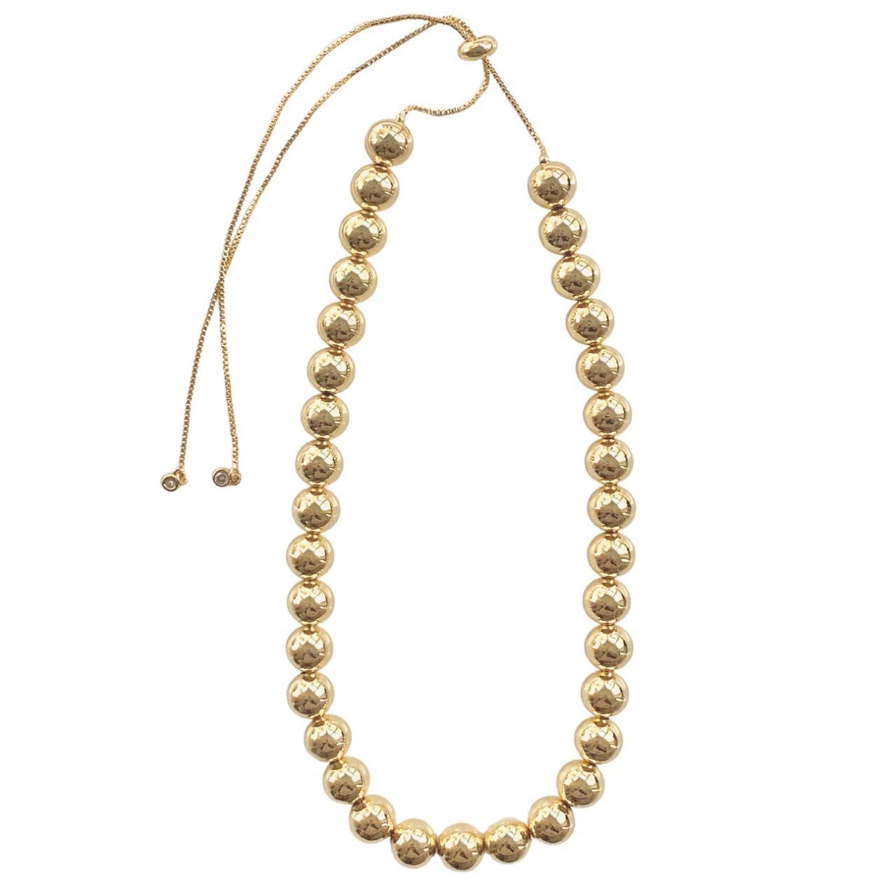 Gemelli Large 18K Gold Plated Ball Necklace