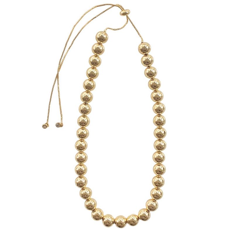 Gemelli Large 18K Gold Plated Ball Necklace