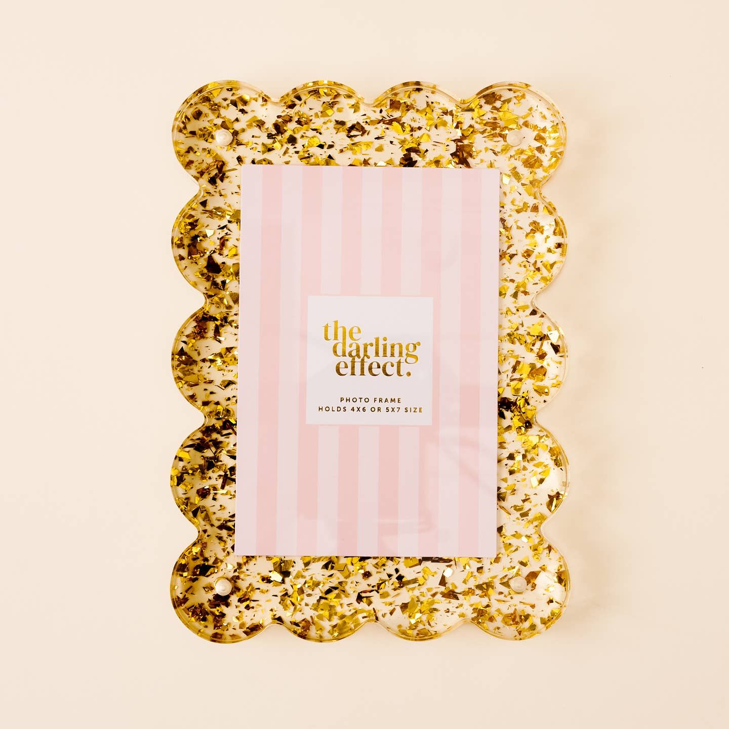 Darling Gold Confetti Scallop Frame