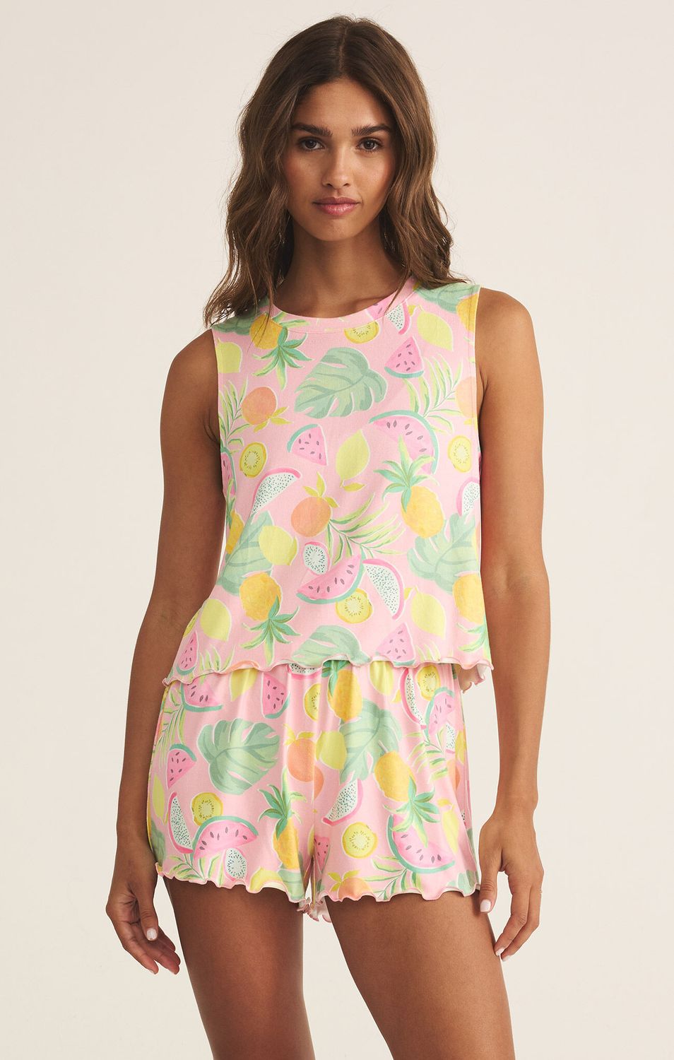 Z Supply Sloane Fruit Pink Peony Tank