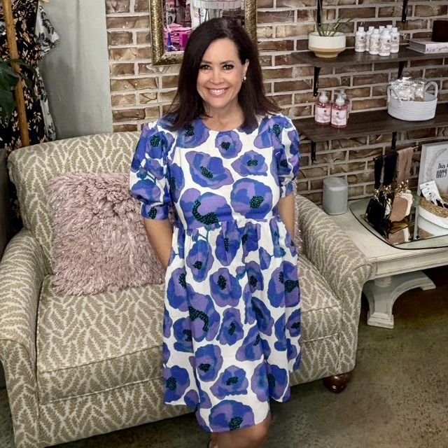 Gigio Lilac Floral Dress