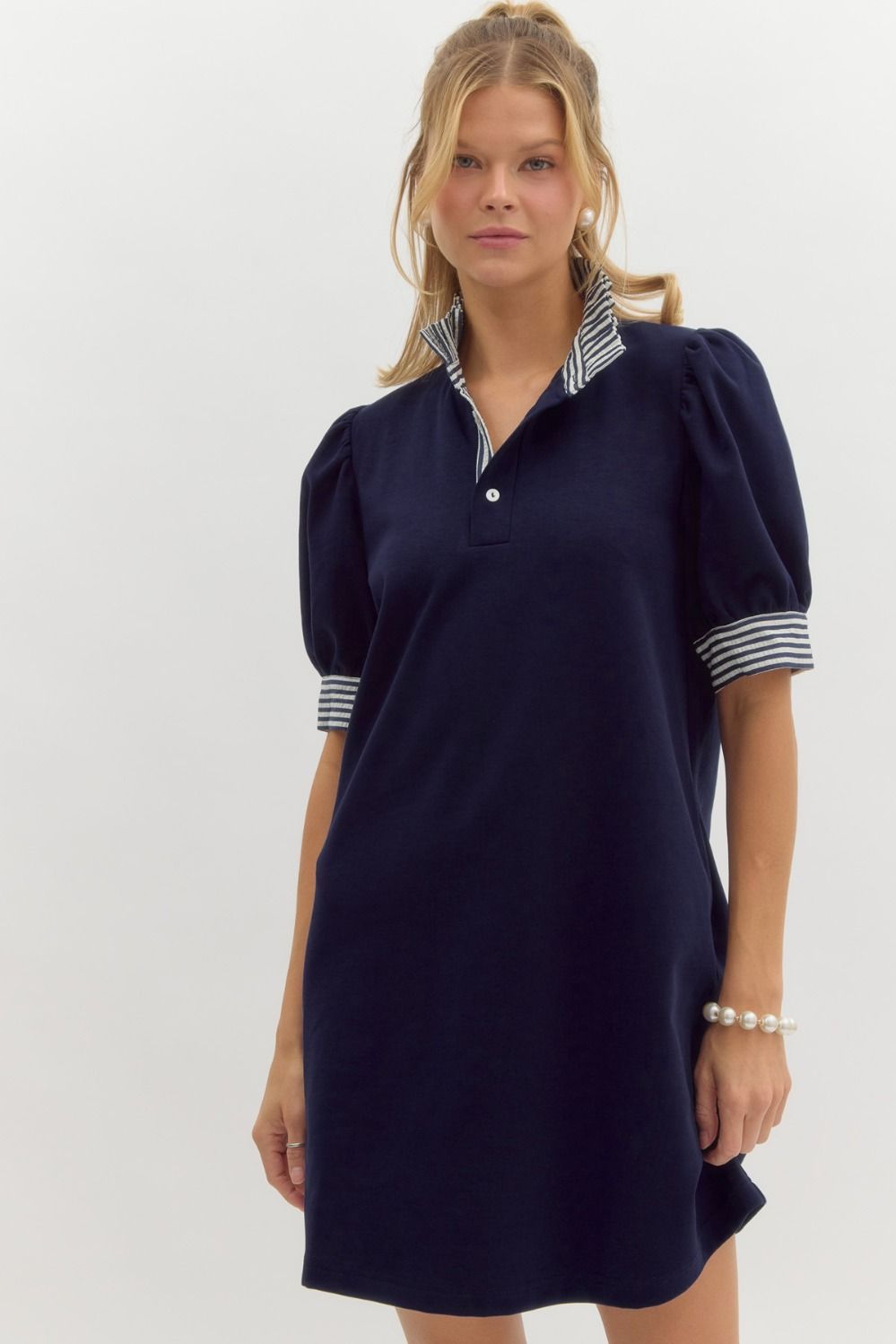 Entro Polo Ruffle Neck Dress