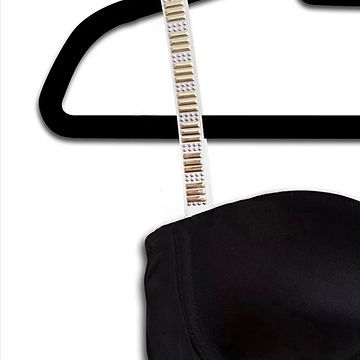 Strap Its White Plunge Gold Studs Bra