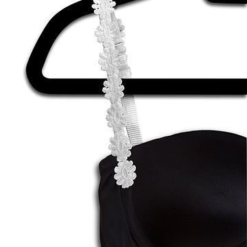 Strap Its White Plunge White Flowers Bra