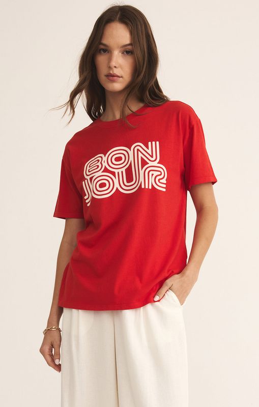 Z Supply Bonjour Boyfriend Tee