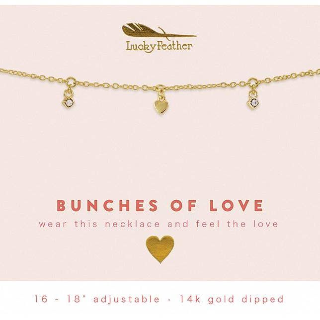 Lucky Feather Bunches of Love Necklace