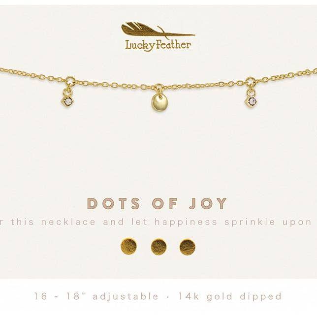 Lucky Feather Dots of Joy Necklace