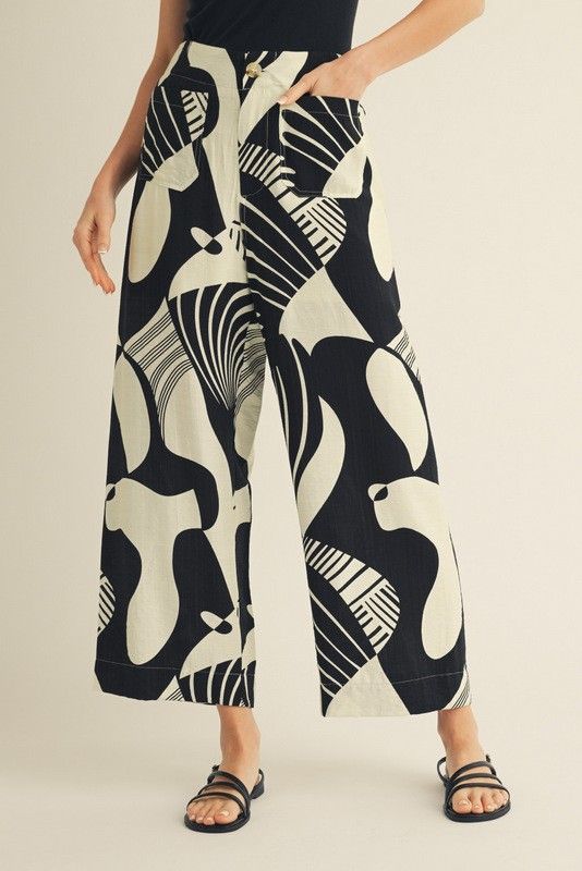Jodifl Black Printed Pant