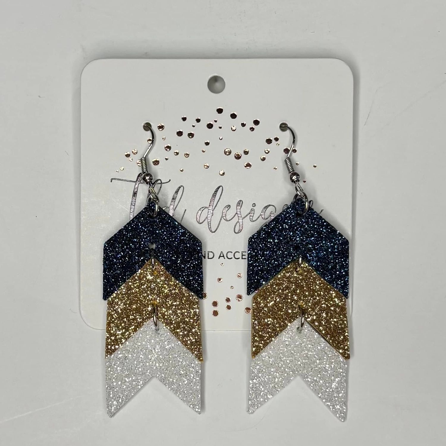 TLD Navy Arrow Earring