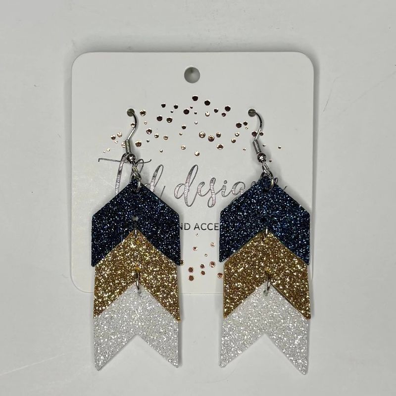 TLD Navy Arrow Earring