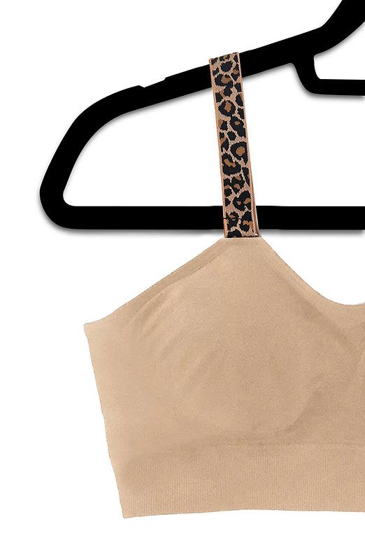 Strap Its Nude/Champagne Leopard Bra