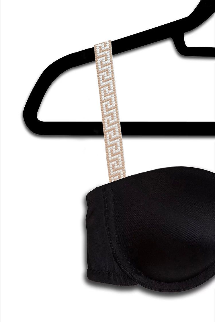 Strap Its White Plunge Stud LUXE Bra