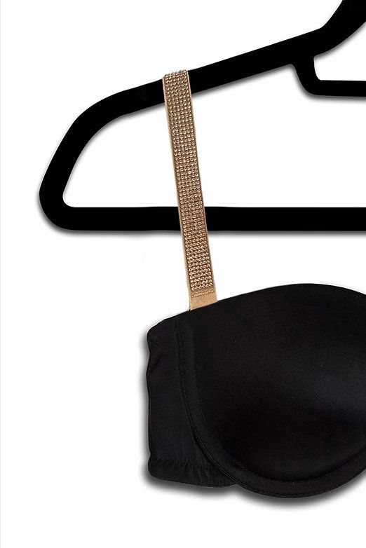 Strap Its Nude Plunge Champagne Crystal  Bra