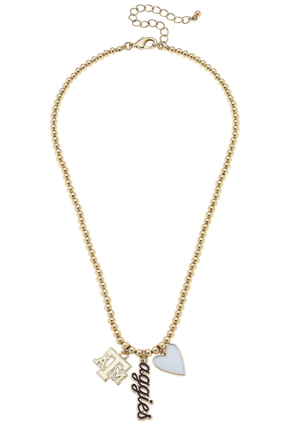 Texas A&amp;M Aggies beaded charm necklace