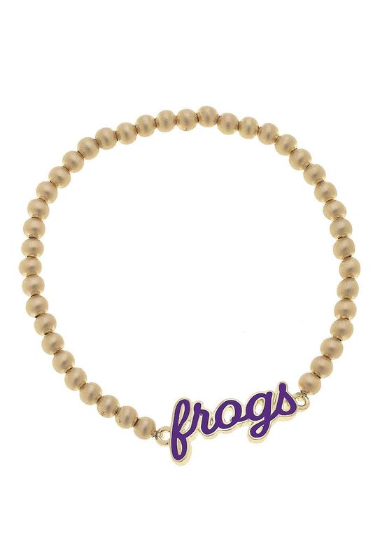 TCU Hornfrogs Beaded Bracelet