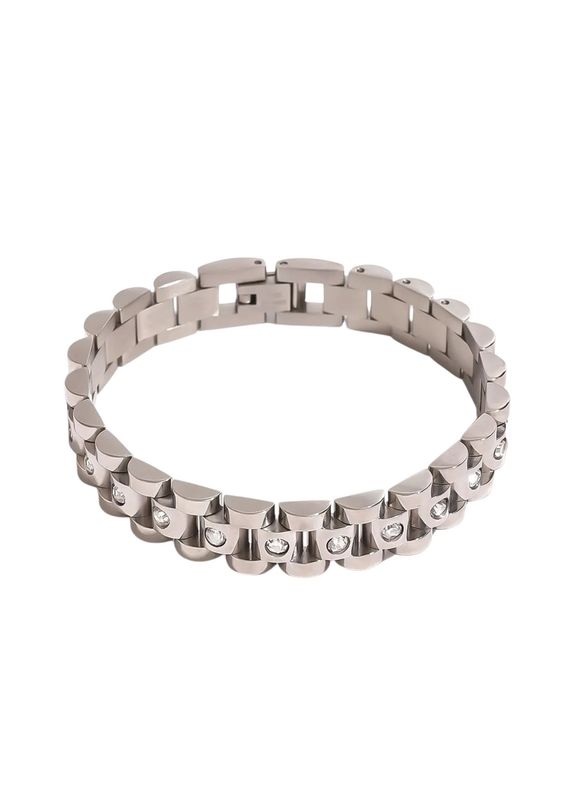 HJane Silver Pave Wristwatch Bracelet