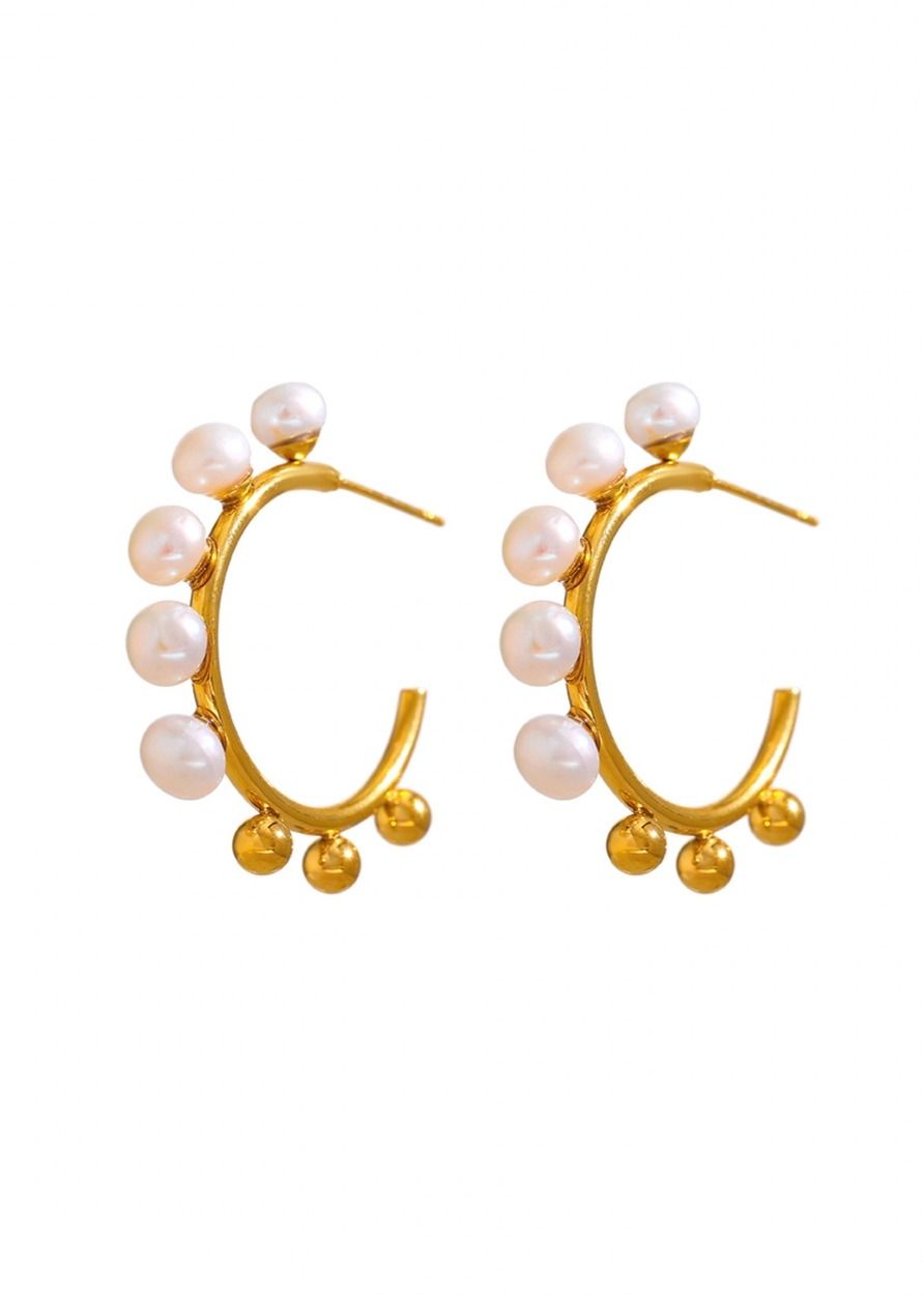 HJane Lucy Pearl Hoops