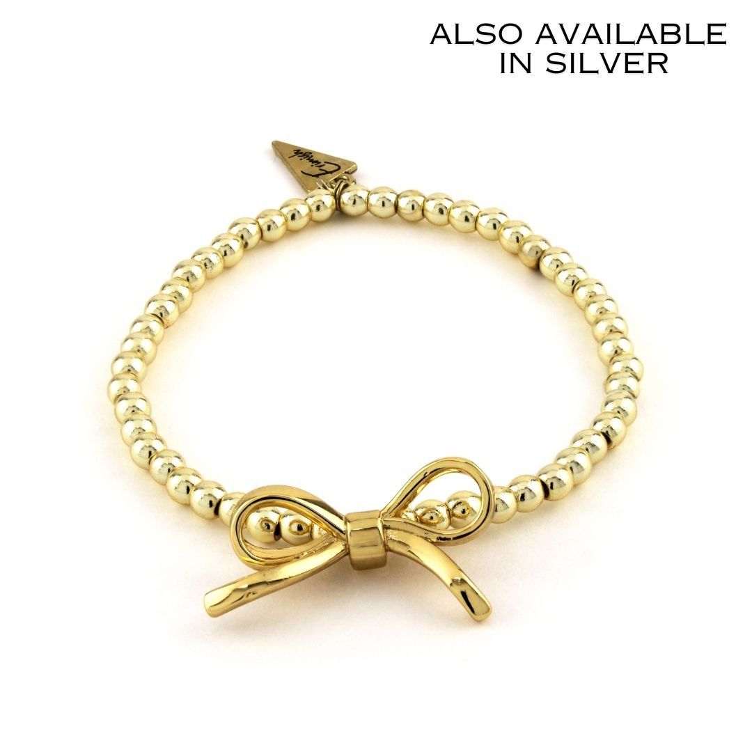 Gold bow bracelet