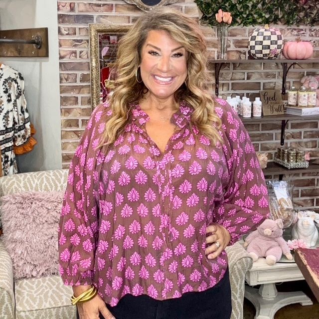 Gigio Brown/Pink Top