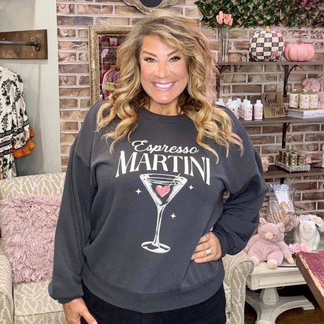 Z Supply Oversized Martini Black Sweatshirt