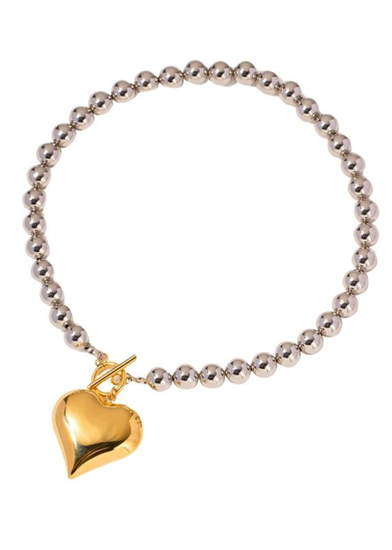 HJane Two Toned Heart Necklace