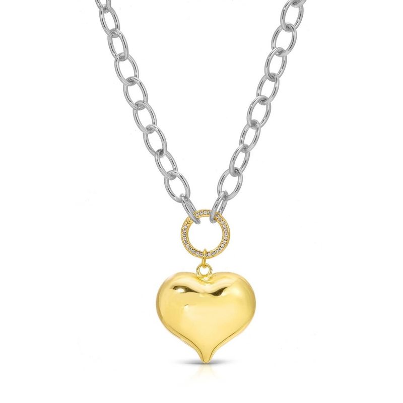 Splendid Iris Heart Necklace
