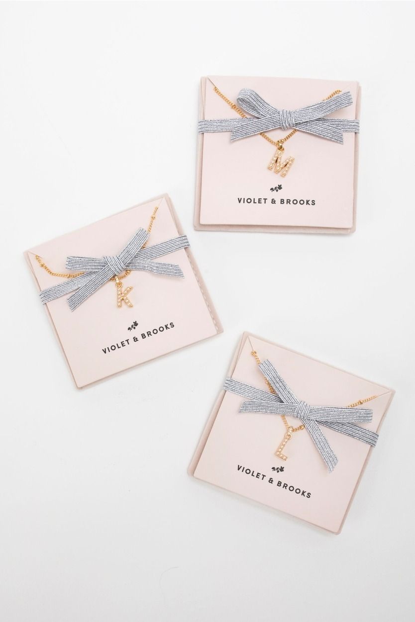 Violet Pearlie Initial Necklace