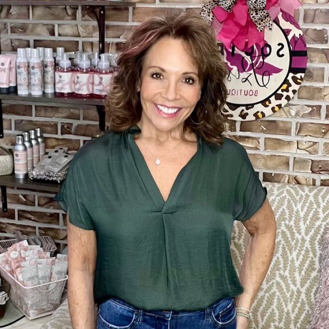 Naked Zebra Silky V Neck Top