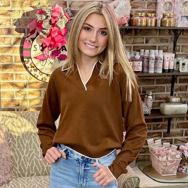 FRNCH Espresso Sweater