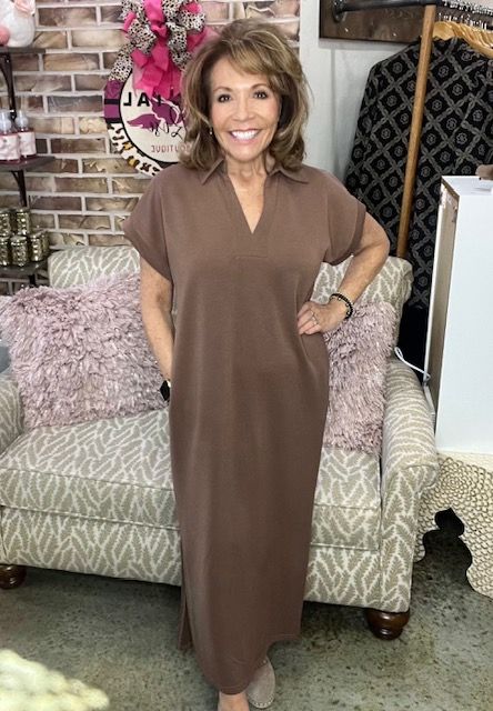 Entro Espresso Collar Dress