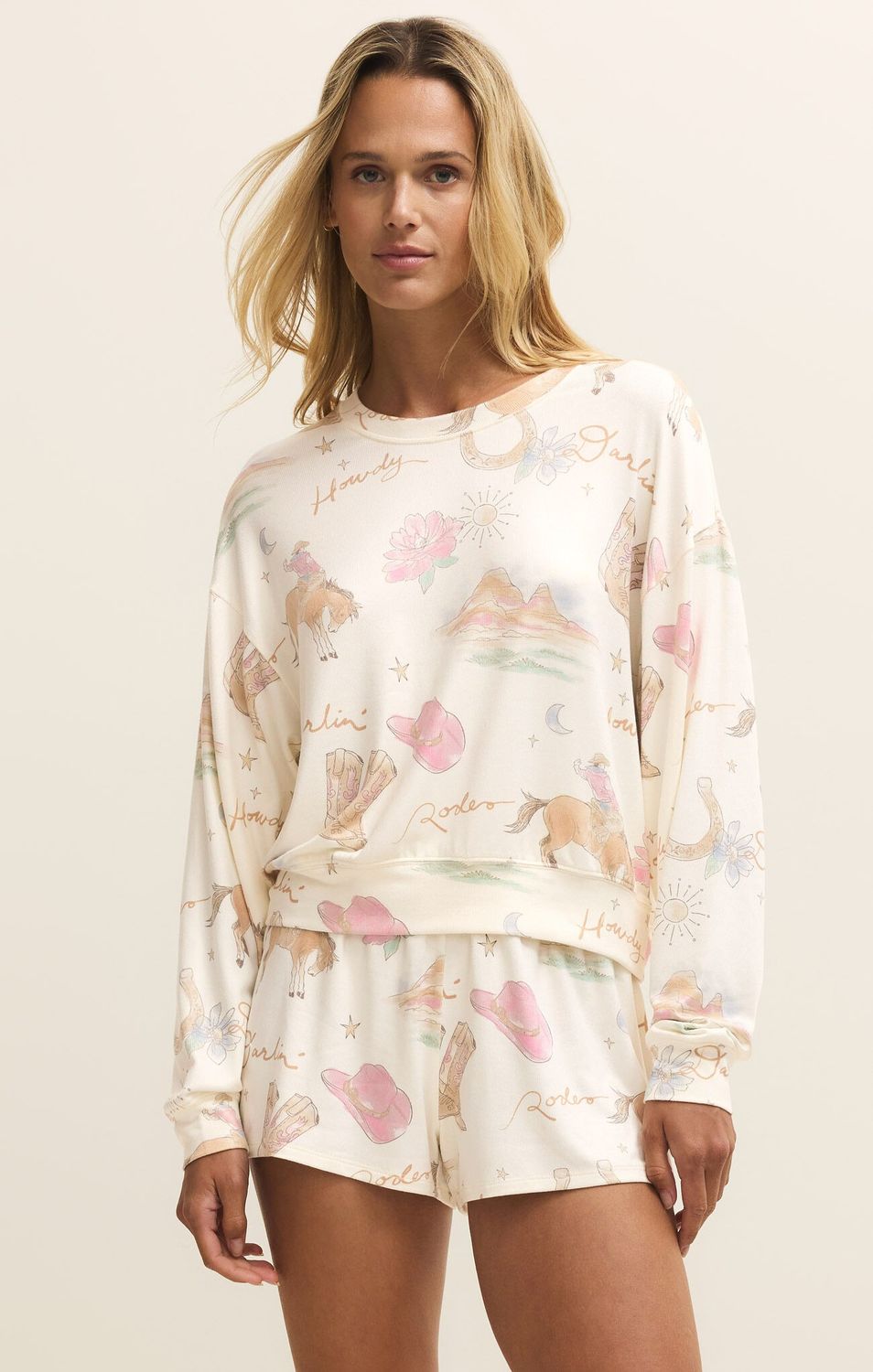 Z Supply Desert Rose LS Top