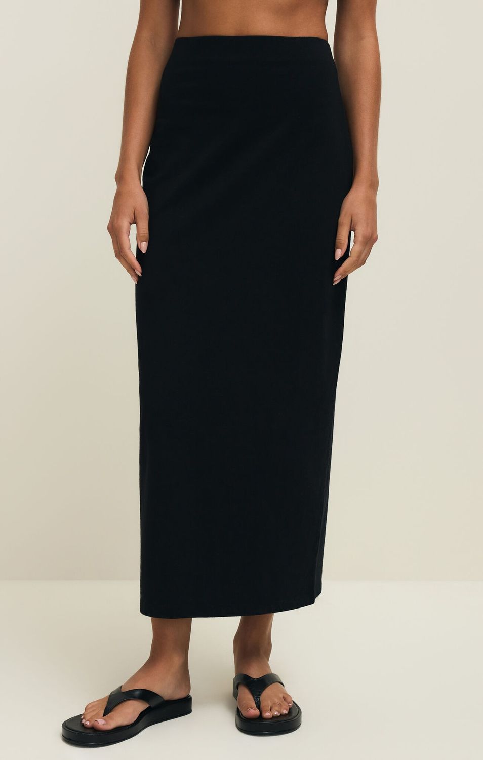 Z Supply Gail Black Midi Skirt