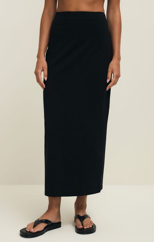 Z Supply Gail Black Midi Skirt